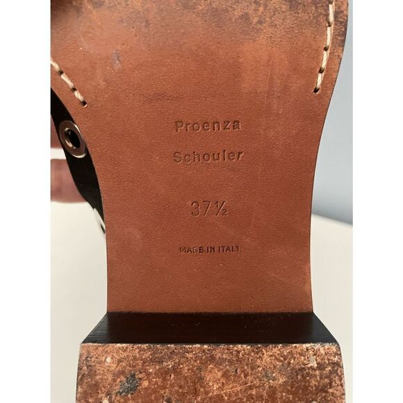 Proenza Schouler Circle Grommet Black Suede shoes 37 1/2 - Picture 6 of 14